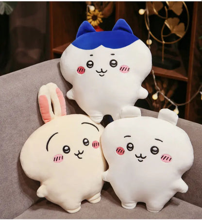 Very Soft Chiikawa Hachiware Usagi Back Cushion Big Size Cuddly Pillow Cartoon Stuffed Anime Sofa Bed Cushion Home Decor Gifts