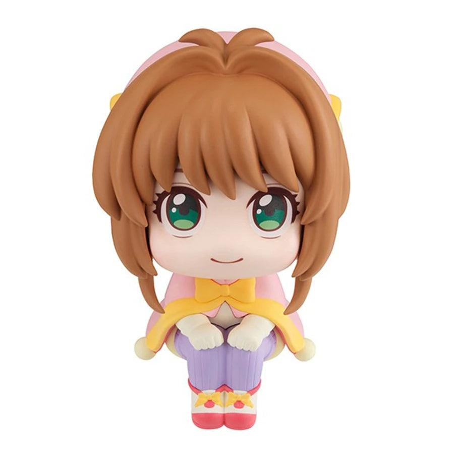 10cm Card Captor Sakura Anime Figure Look Up Kinomoto Sakura Action Figure Q Version Cerberus Figurine PVC Collection Model Toys