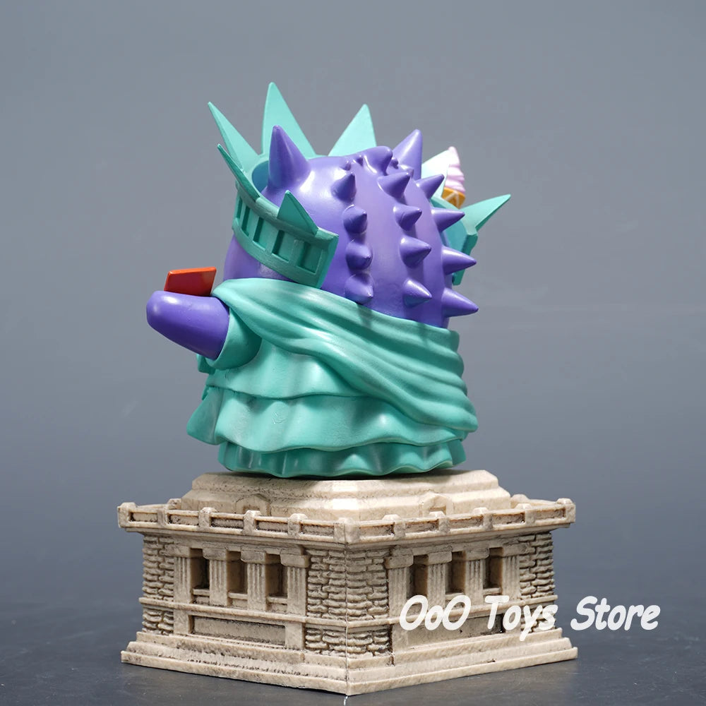 14cm Pokemon Gengar PVC Figure Anime Cosplay Statue of Liberty Model Collectible Toy Christmas Gift