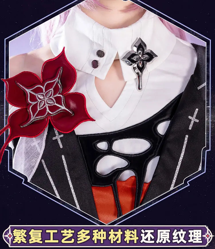 Honkai Star Rail Evernight March 7th Cosplay Costume Dress Headwear Mysterious Foreign Guest Halloween Party for Women iCoser