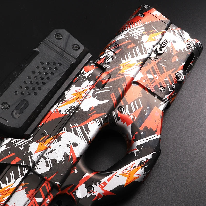 Yuizukeot P90 Electric Gel Gun Plastic Toy Rifle - Red