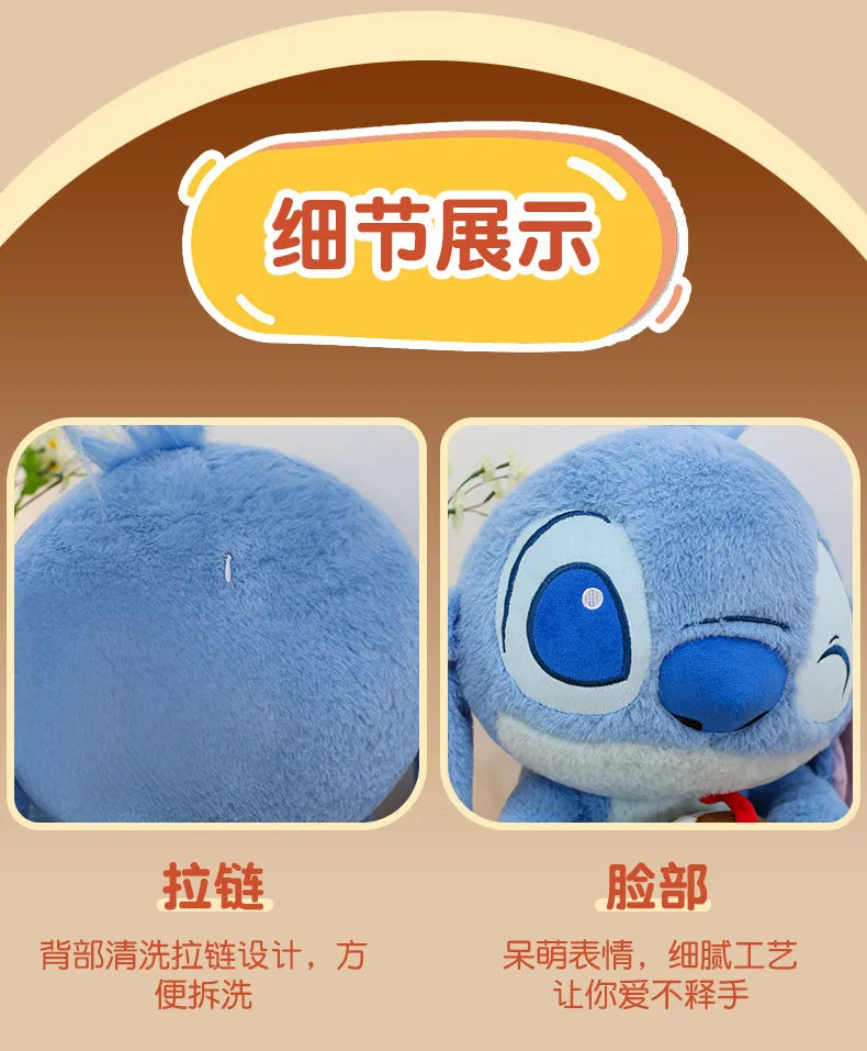 Disney 30-70cm Lilo&Stitch Cute Cartoon Dolls Toys Anime Soft Stuffed Dolls Pillow Appease Toys Birthday Decoration Toys Girls
