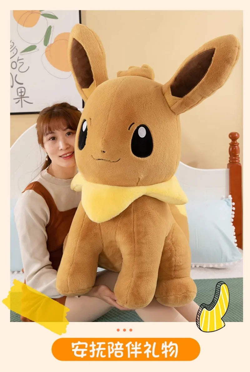 40/50/70CM Big Size Pokémon Eeveelutions Plushies Anime Stuffed Toy Cartoon Comfortable Soft Doll Ornament Bolster Gift for Kid