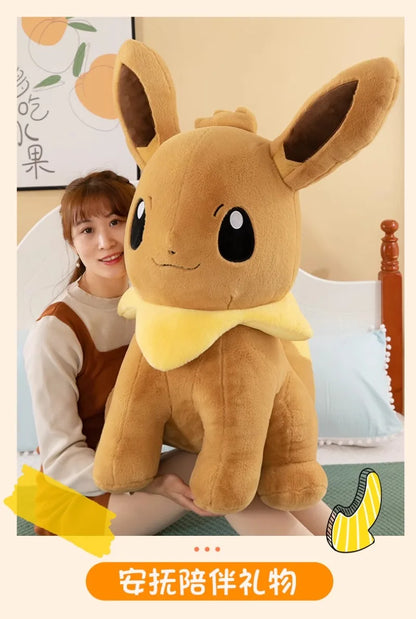 40/50/70CM Big Size Pokémon Eeveelutions Plushies Anime Stuffed Toy Cartoon Comfortable Soft Doll Ornament Bolster Gift for Kid