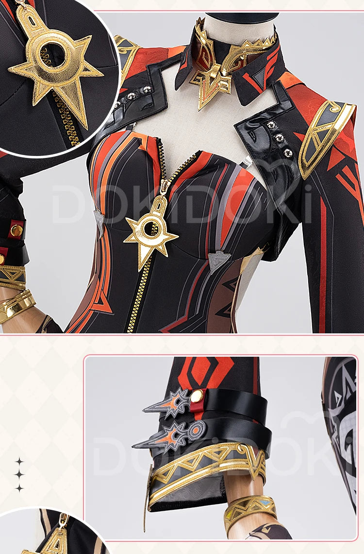 Mavuika Cosplay Costume Game Genshin Impact Cosplay【XS-3XL】DokiDoki-N Natlan Pyro Archon Mavuika Women Black Costume Plus Size