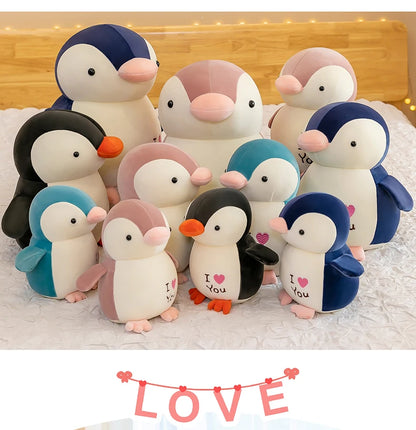 30cm Cute Soft Love Penguin Plush Toys Office Pillow Home Comfort Cushion Child Decor Christmas Gift Cotton Doll Stuffed Toys