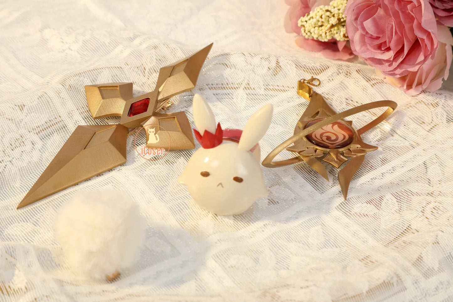 Genshin Impact Alice Cosplay Costume Wig Dress Uniform Headwear Carnival Halloween Party Women Girls Holiday Role Play Outfit