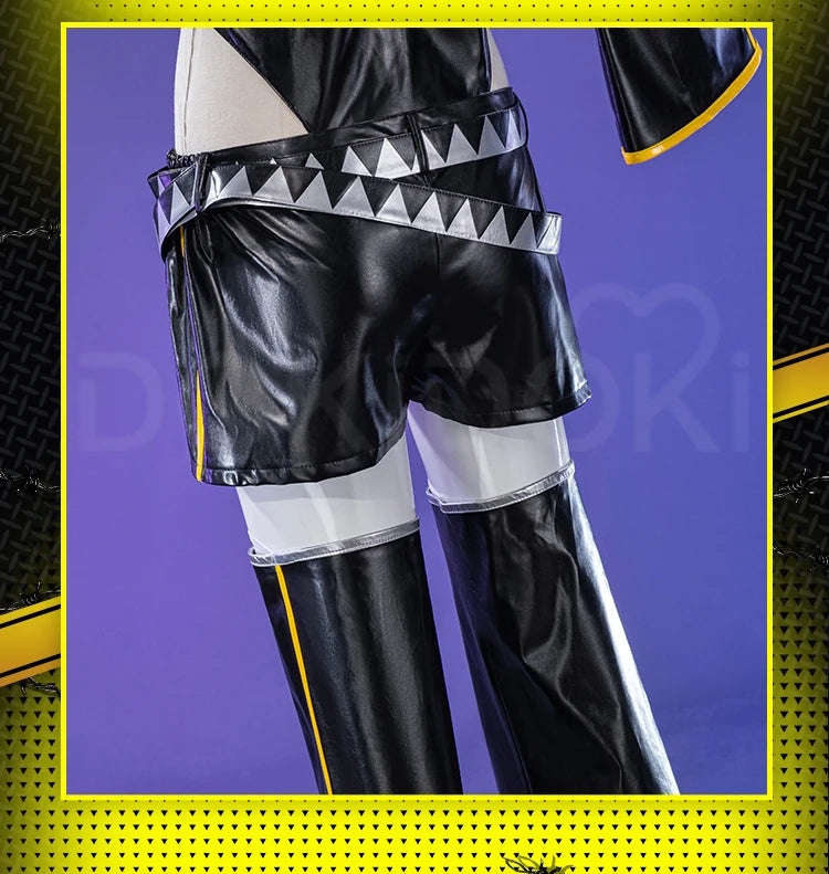 Lenn Cosplay Costume DokiDoki-R Men Black Punk Costume Lenn Cosplay Costume Men Cosplay Black Uniform Male