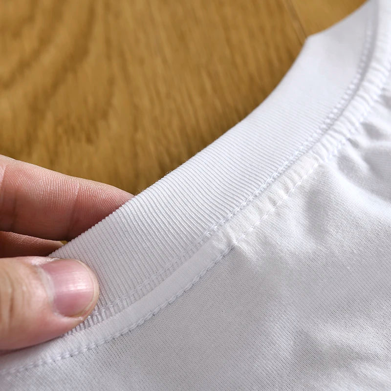 Summer New American Retro Short-sleeved O-neck 3D Printed T-shirt Men's Fashion Simple 100% Cotton Washed Casual Sport Tops