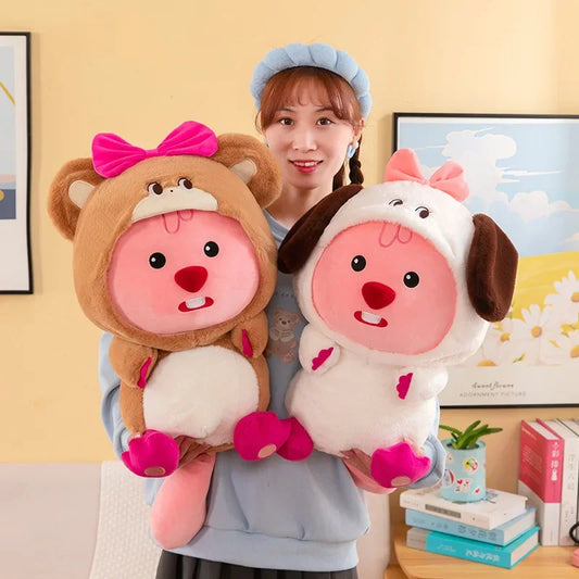 33-60cm/ Kawaii Original Anime Cartoon Plush Toy Little Beaver Rock Animal Serie Cute Plush Doll Interior Decoration Kids Gift