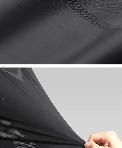 Men’s Sports Suits Fitness Clothes Tight-Fitting Quick-Drying Running Cycling Training Apparel for Autumn Night Workouts