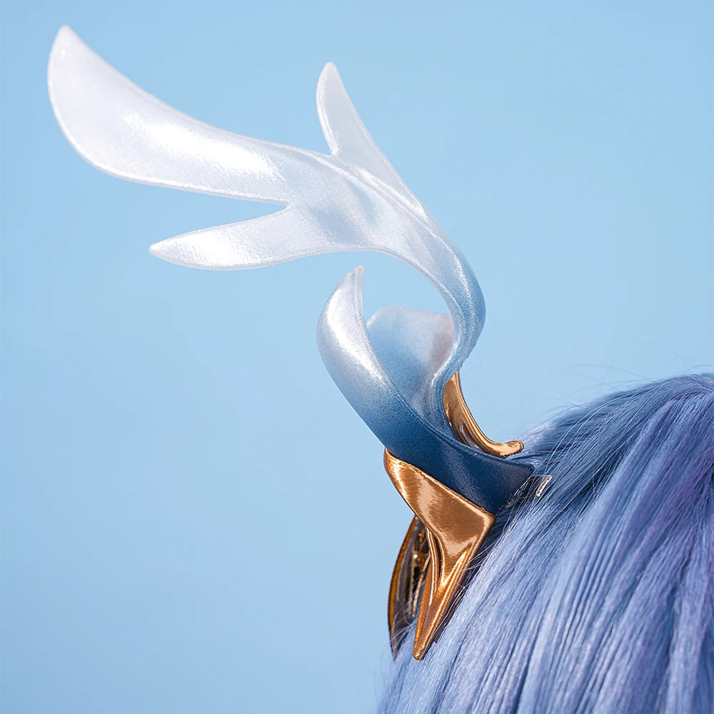 Genshin Impact Lauma Cosplay Costume Wig Dress Uniform Headwear Earrings Frostmoon Scions Halloween Party for Women Girls iCoser