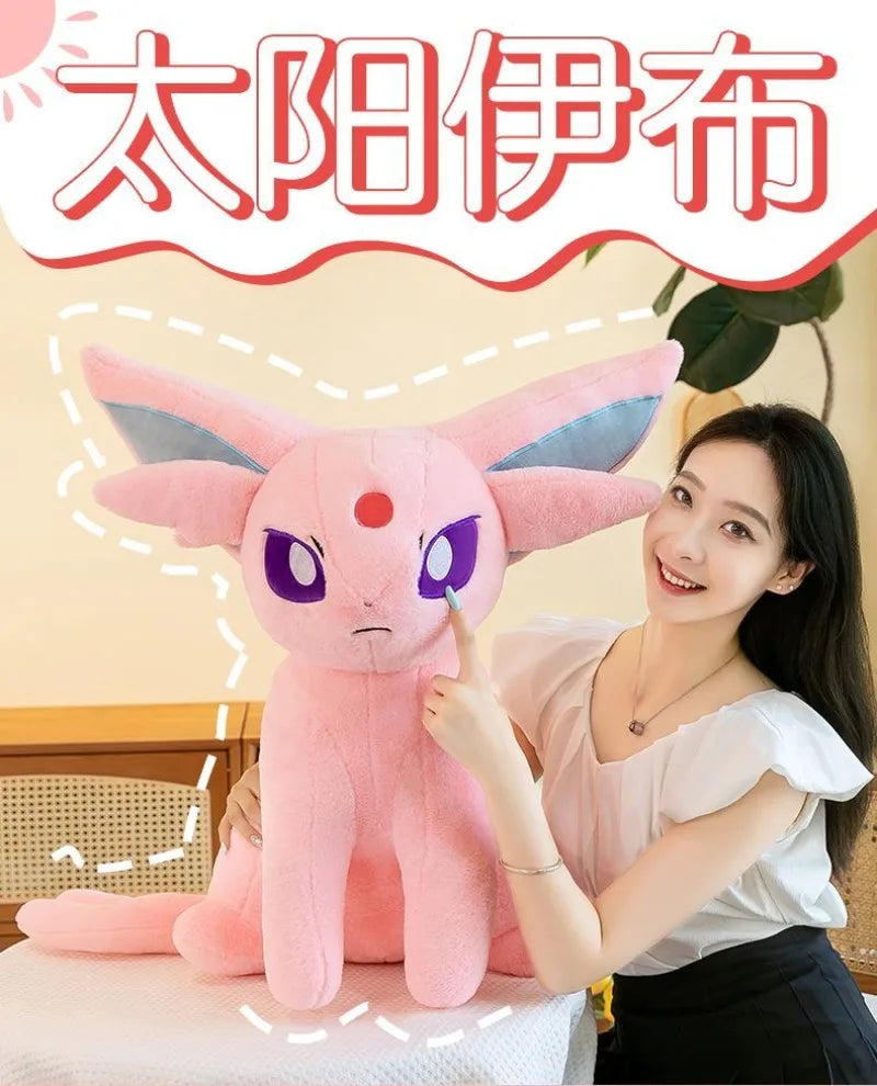 40/55/70cm Big Size Pokémon Espeon Plushies Kawaii Cartoon Anime Ornament Peluche Comfortable Soft Doll Children's Toy Gifts