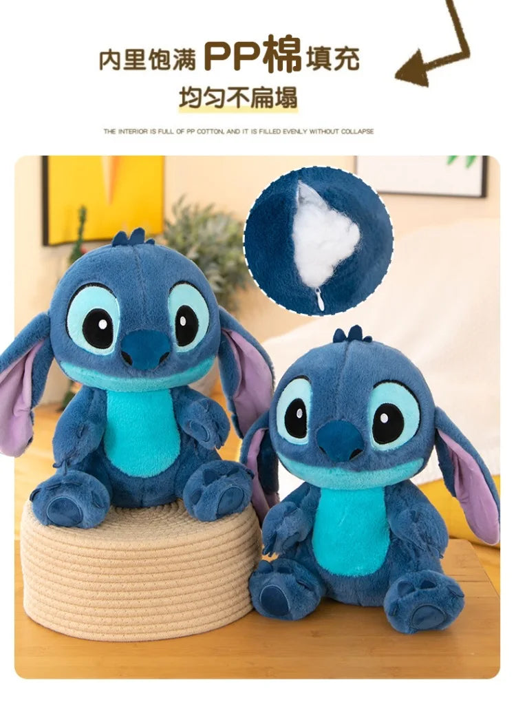 50/60/80cm Super Big Size Lilo & Stitch Disney Anime Plush Stuffed Doll Room Decor Large Plush Children's Pillow Holiday Gifts