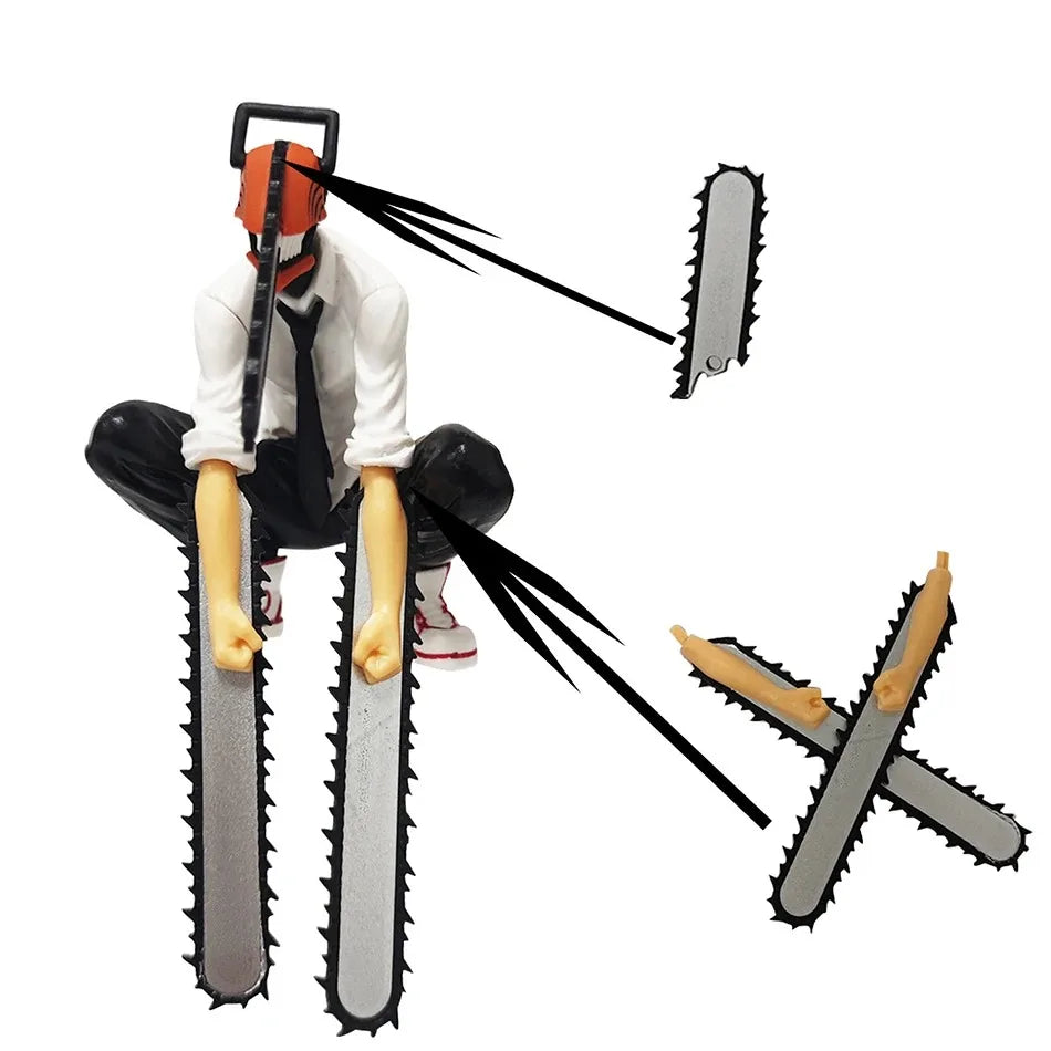 Viral Chainsaw Man Denji Collectible Figure - Car & Room Dual-Use Decoration, Poseable Doll, Christmas & New Year Holiday