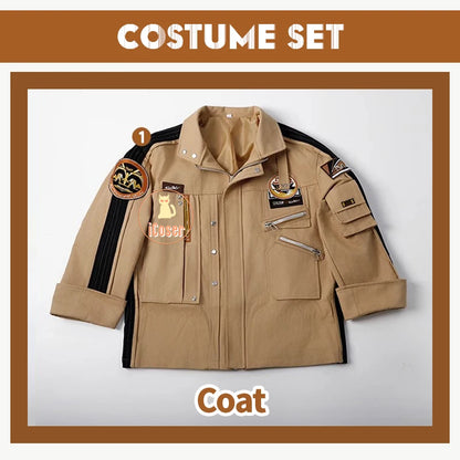 Love and Deepspace Caleb Cosplay Costume Wig Brown Flying Jacket Supersonic Uniforms Halloween Party Women Men Carnival Outfit