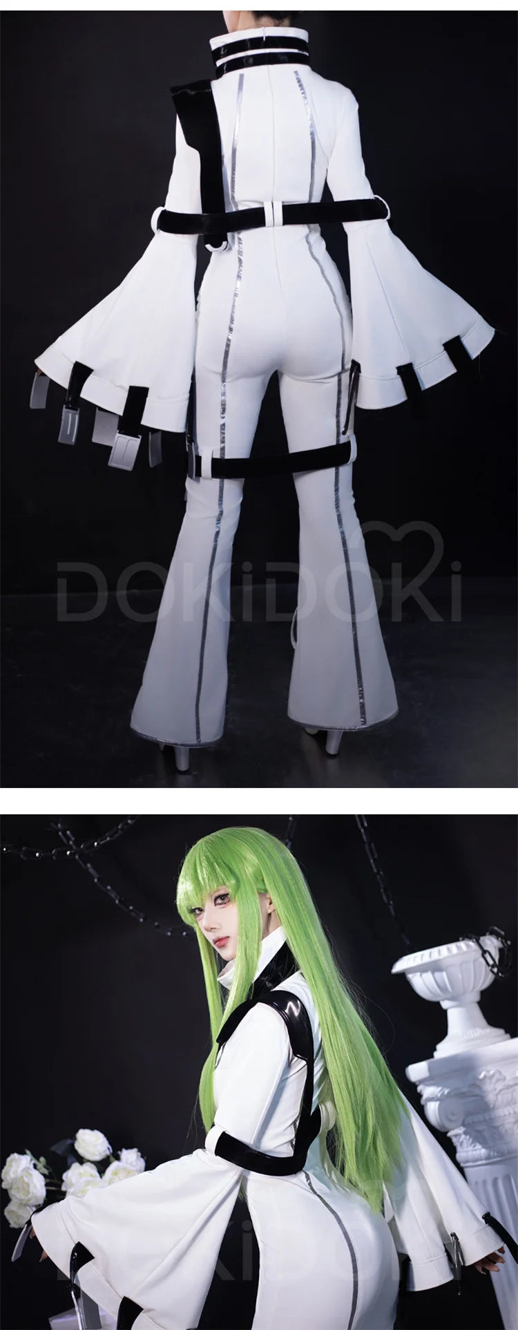 C Cosplay Costume Anime Cosplay DokiDoki-R Lelouchh C Costume Women White Bodysuit Uniform