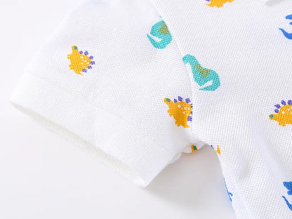 Yellow Polos for Boys Tops Cotton Korean Summer T Shirt with Collar Fashion Toddler Boy's Shirts Baby Clothes 0 to 3 6 9 Months