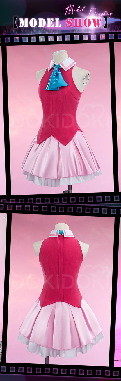 Hoshino Ai Cosplay Costume Anime Oshi no Ko Cosplay 【S-2XL】DokiDoki-R Hoshino AI Women Idol Pink Dress Costume Plus Size
