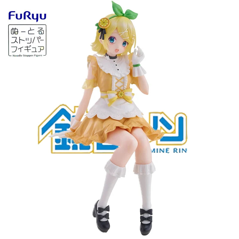 Bandai FuRyu Hatsune Miku Citrus Noodle Stopper 14CM PVC Model