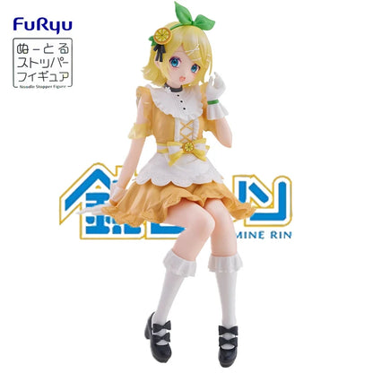 Bandai FuRyu Hatsune Miku Citrus Noodle Stopper 14CM PVC Model