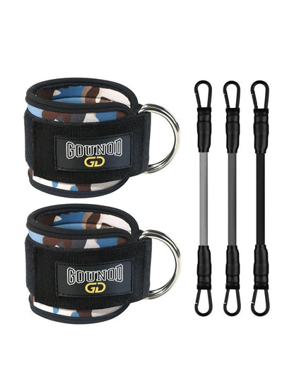 Fitness Ankle Band Padded Double D-Ring Adjustable Weight Leg Training Support 1pc/2pc/3pc