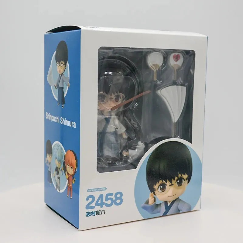 10cm Gintama Anime Figure #2420 Sakata Gintoki Action Figure Humorous Man Figurine PVC Collection Model Doll Toys Birthday Gifts