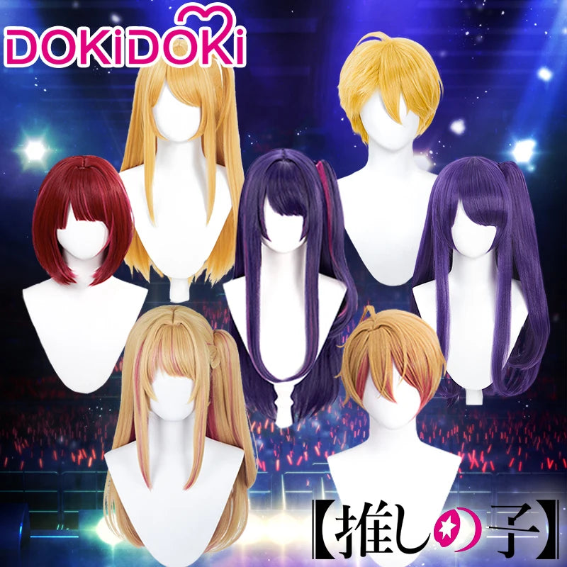 IN STOCK Hoshino Ai Aqua Akuamarin Ruby Rubii Arima Kana Kurokawa Akan Wig Anime Oshi Cosplay DokiDoki Cosplay Wig Cap Oshi