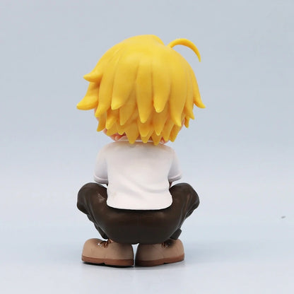 13cm One Piece Anime Figure Sitting Laughing Luffy Action Figures Kawaii Sanji Zoro Figurine Room Car Ornaments Collection Toys