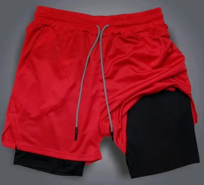 Dragon Ball Anime Men's Shorts Double Layer 2-in-1 Shorts Graphic Print Streetwear Summer Autumn Fitness Running Sports Pants