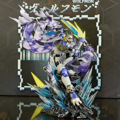 Bandai Digimon Garurumon Agunimon 26cm PVC Model