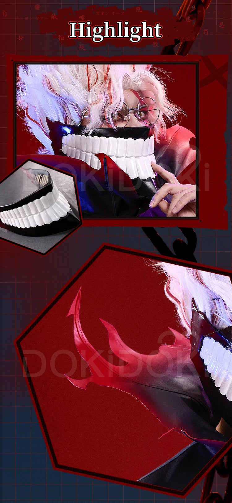 IN STOCK【S-3XL】Okarun Takakura Ken Cosplay Costume Anime Dandadan DokiDoki-SR Men Mask Halloween DAN DA DAN Okarun Plus Size