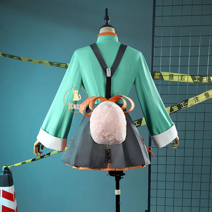 Zenless Zone Zero Zhao Cosplay Costume Dress Uniform Headwear Tail Earrings Rabbit Ear Halloween Party for Women Girls Role Play