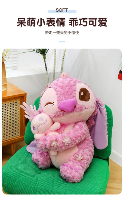70cm Big Size Disney Lilo & Stitchanime Plush Stuffed Doll Room Decoration Peluche Pillow Angel Plushies Ornaments Gifts