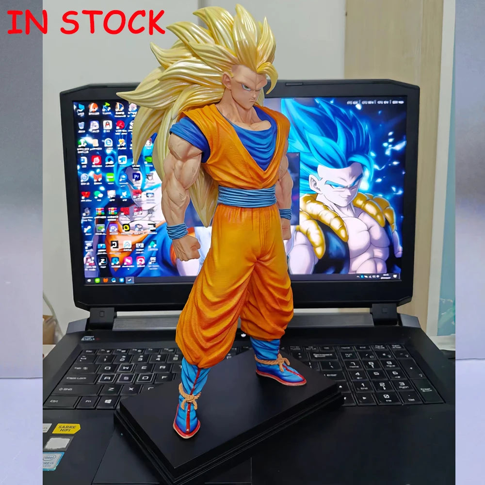 34cm Jt Statue Dragon Ball Son Goku Figurine Ssj3 Goku Figurine Super Saiyan 3 Goku Figures Decor Anime Figure Gk Statue Model