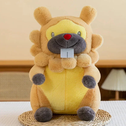 35/80cm Large Bidoof  Pokemon Plush Toys Anime Doll Cute Pillow Cartoon Giant Pokémon Plushie Stuffed Gift for Kids Christmas