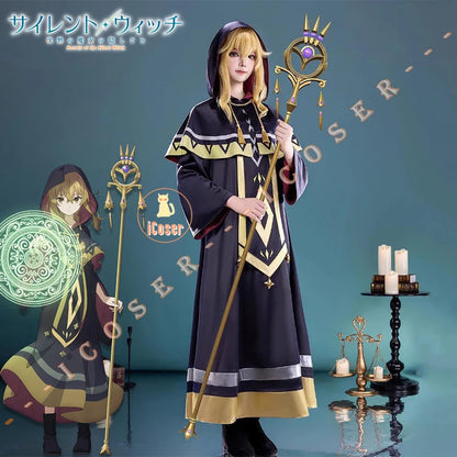Anime Silent Witch Monica Everett Cosplay Costume Magic Robe Seven Sages Uniform Halloween Party for Women Girls Carnival Outfit