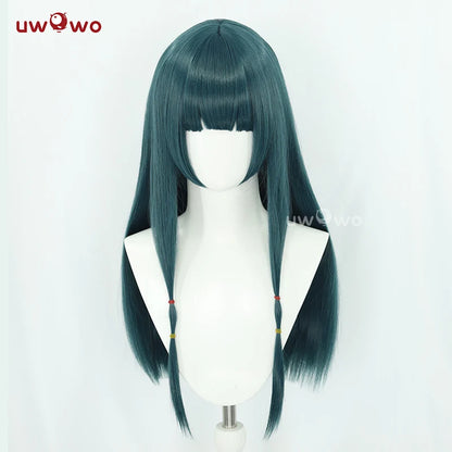 IN STOCK UWOWO Maomao Wig Anime The Apothecaryy Diaries Maomao Dance Dress Cosplay Wig Long Dark Green Wig 80CM