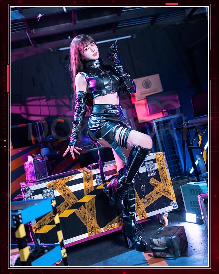 IN STOCK Night's Companion Heroine Cosplay Costume Game Love and Deepspace【XS-2XL】DokiDoki-R Women Leather Plus Size
