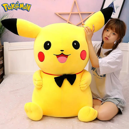 40/50/60/80/100CM Big Size Pokemon Pikachu  Plush Toy Kawaii Stuffed Cartoon Anime Comfortable Soft Doll Christmas Plushies Gift