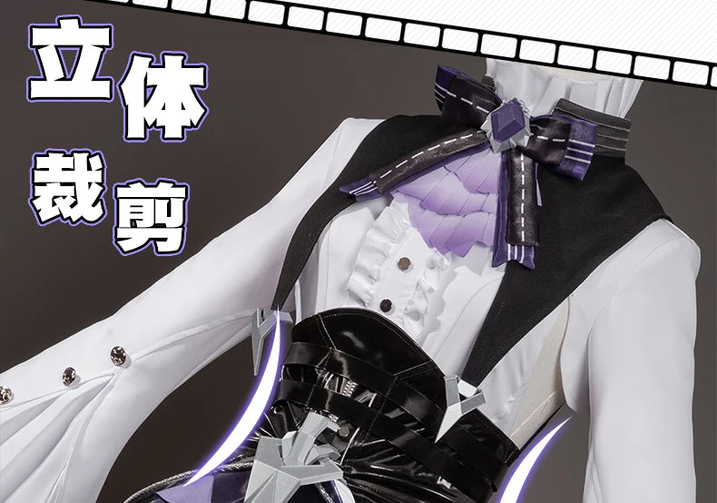 Zenless Zone Zero Vivian Cosplay Costume Wig Dress Uniform Headwear Mockingbird Carnival Halloween Party for Women Girls Props