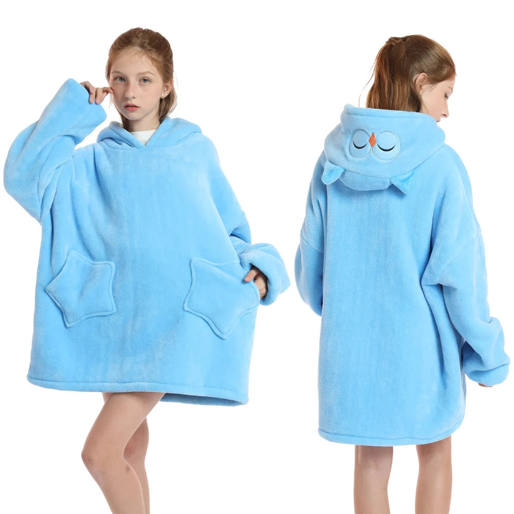 Funny Cartoon Children's Pajamas Girls Winter Clothes Plush Dinosaur Cat Bear Unicorn Pink Blue Toddler Boy Pijama Kids Clothing