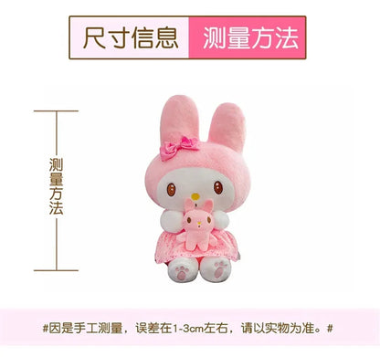 new 45/55/75cm Big Size Kuromi My Melody Sanrio Anime Plush Stuffed Doll Room Decoration Plushies Pillow Ornaments Holiday Gifts