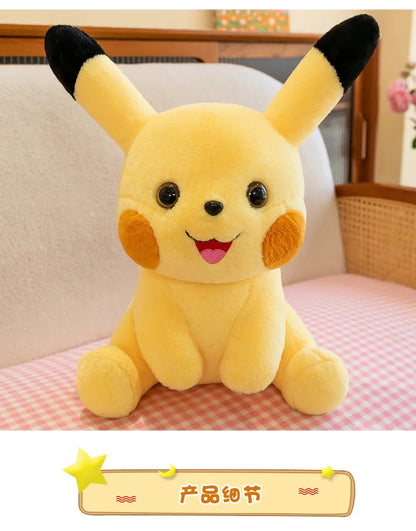 35-70CM Big Size Sitting Pikachu Plush Pokemon Cartoon Anime Peluche Kawaii Ornament Stuffed Animal Children's Toys Gifts