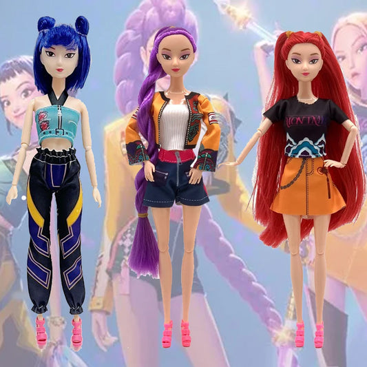 Anime Movie K-POP Demon Hunters Action Figure Rumi Mira Zoey Dolls PVC Vinyl Idols Models Kids Room Decoration Ornaments Toys