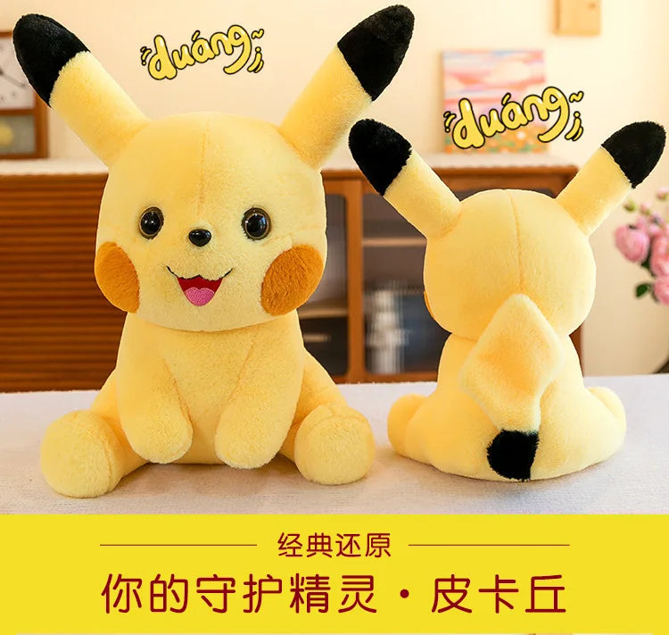 35-70CM Big Size Sitting Pikachu Plush Pokemon Cartoon Anime Peluche Kawaii Ornament Stuffed Animal Children's Toys Gifts
