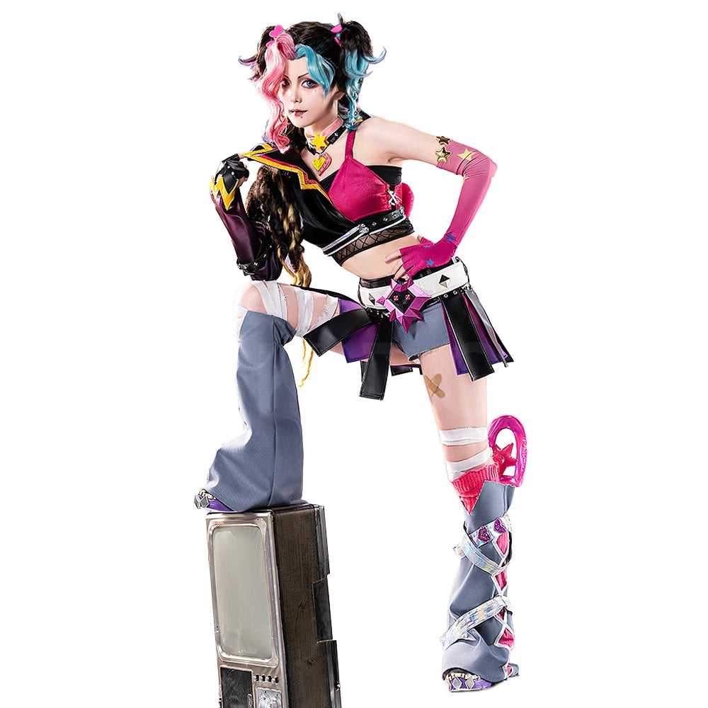 IN STOCK Jinxx Cosplay Costume Game DokiDoki-R Women Cute Pink Dress Valentine Costume Jinxx Cosplay