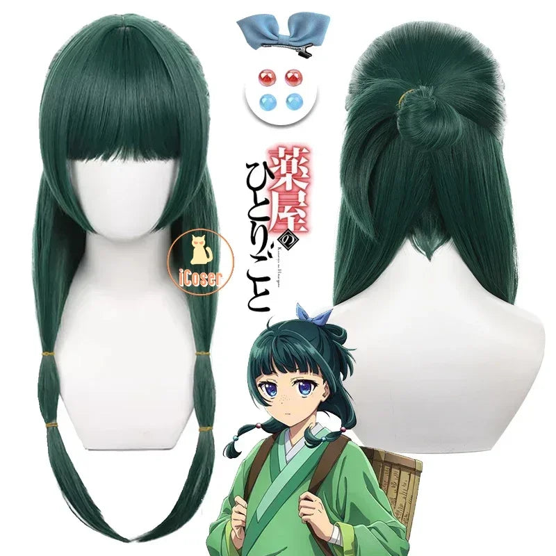 Maomao Cosplay Costume Wig Anime The Apothecary Diaries Green Outfit Dress Headwear Kusuriya No Hitorigoto Halloween for Women