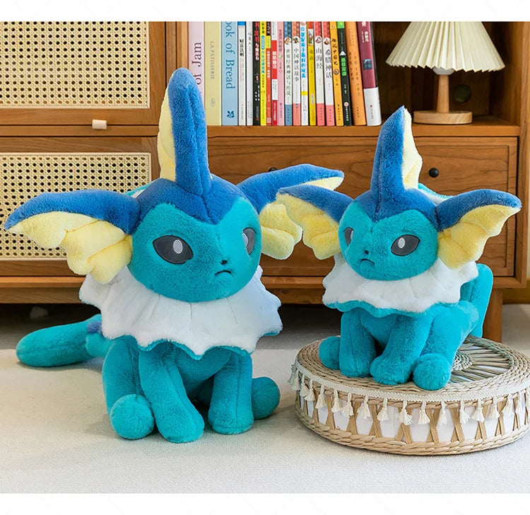 45/60/80CM Big Size Pokémon Jolteon Plushies ‌Vaporeon Cartoon Anime Stuffed Ornament Comfortable Soft Doll Children's Toy Gift