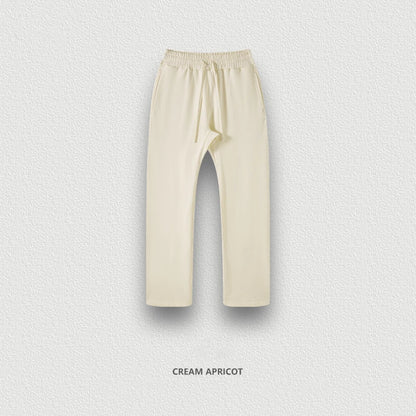 ZODF New 2025 Autumn Men's 445GSM Sweatpants Unisex High Street Soft Knitted Straight Pants Brand Streetwears Tracksuits HY0382